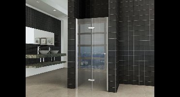 vouwbare nisdeur 800x2000 links 8mm NANO glas