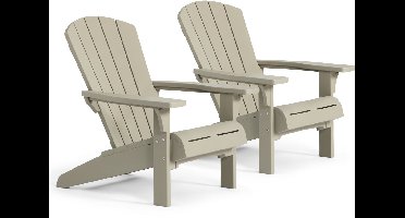 Keter Troy Adirondack Tuinstoel - 2 stuks - 81x93x96,5cm - Salie Groen