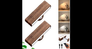 Oplaadbare Wandlamp Binnen - Wandlampen Buiten- Bruin