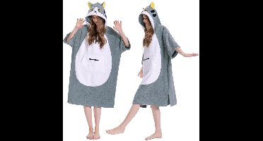 Boraboi® Zachte en Sneldrogende Microvezel Poncho Handdoek met Capuchon en Zak voor Volwassenen