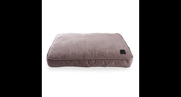 Martin - Hondenkussen - royal - taupe 95 x 70 x 9 cm - hexagon - met rits - zacht en comfortabel