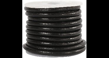 Creativ Company Leren Koord Zwart 5m