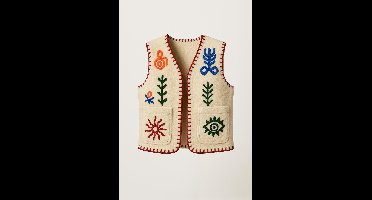 Teddy Gilet Symbols & Spirit – One Size – 100% katoen