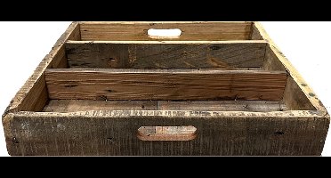 by Mooss - Dienblad - Vierkant - Hout - Vakken - Landelijk - Robuust - Oud - 40x40cm - Hip - Trendy - Decoratie - Decoratief - Gezellig