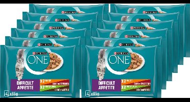 PURINA® ONE® Difficult Appetite - Kattenvoer Natvoer - Kip - 48 x 85 g