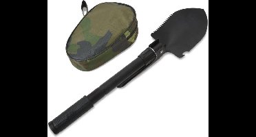 vidaXL - Opvouwbare - schep - koolstofstaal - zwart