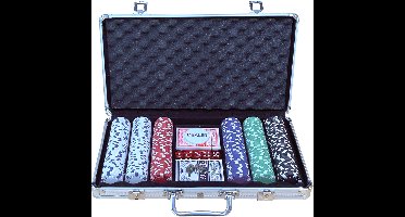 Pokerset koffer aluminium 300 chips