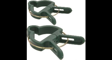 Pro Garden Plantenklemmen/plantenclips - 40x - kunststof - groen - 2 formaten