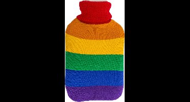 Kruik met zachte hoes - 1.7L inhoud - Warmwaterkruik - Regenboog hoes - Regenboog kruik - Pride LGBTQ