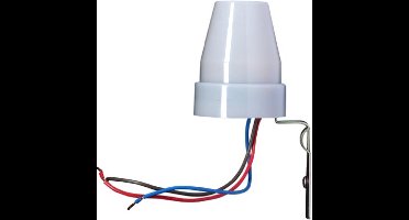 Perel Lichtsensor, 360° detectiehoek, IP44, gebruik binnen- en buitenshuis, wit