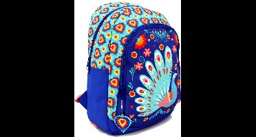 Peacock PAUW Rugzak Rugtas School Tas 5-10 Jaar Vrolijk Kleurrijk