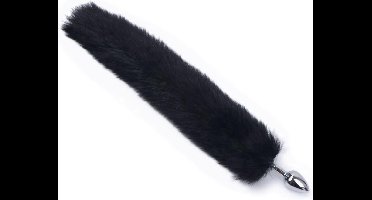 New Age Devi - "Butt Plug: Vossenstaart - 40cm - Zwart - Seksspeeltje - Erotiek"