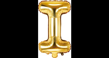 Partydeco - Folieballon Goud Letter I (35 cm)