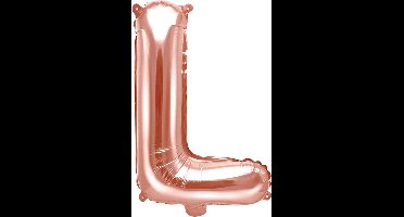 Partydeco - Folieballon Rose Gold Letter L (35 cm)