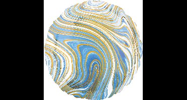 Amscan - Folieballon rond Marble Blue (45 cm)