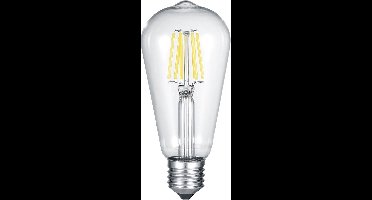 LED Lamp - Filament - Torna Kalon - E27 Fitting - 6W - Warm Wit 2700K - Transparent Helder - Aluminium