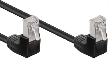 FTP CAT5e Gigabit Netwerkkabel - haaks - CCA - 5 meter - Zwart