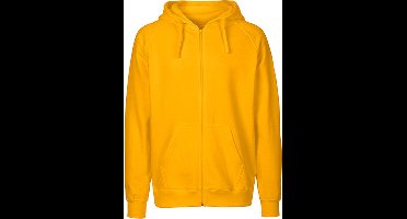 Fairtrade Men's Zip Hoodie met capuchon Yellow - S