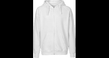 Fairtrade Men's Zip Hoodie met capuchon White - XXL