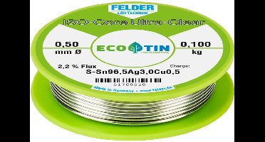 Felder ISO-Core Ultra Clear SAC305 Soldeertin Spoel Sn96,5Ag3Cu0,5 0.100 kg 0.5 mm