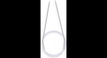 Rondbreinaald 40 cm x 5 mm - rondbreinaalden voor rondbreien sokken, kerstbal, slofjes - 5 mm breinaald - aluminium rvs grijs