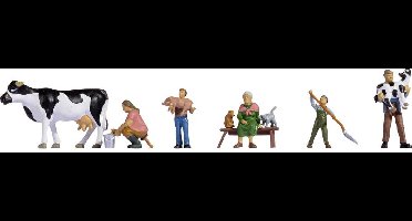 NOCH 15609 H0 Boerenfamilie figuren Geverfd, Staand, Zittend