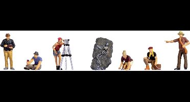 NOCH 15043 H0 Archeologen figuren Geverfd, Staand, Zittend