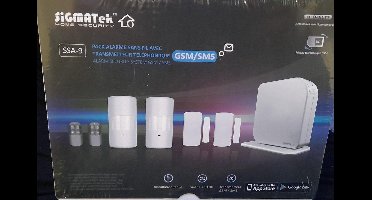 Sigmatek compleet standalone alarmsysteem: Centrale 2 PIR sensoren 2 magneet schakelaars 2 afstandsbedieningen werkt ook met eTiger producten