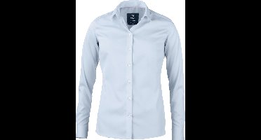 Dames Blouse Strijkvrij Licht Blauw maat L