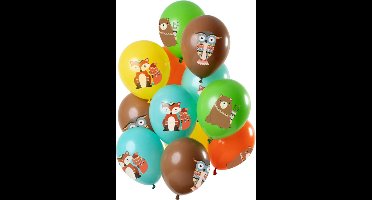 Folat - Ballonnen Bosdieren Meerkleurig 30cm - 12 stuks