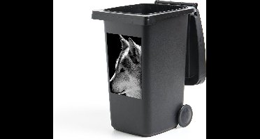 Container sticker Wilde dieren - Wolf - Zwart - Wit - 40x60 cm - Kliko sticker