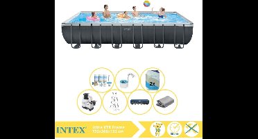 Intex Ultra XTR Frame Zwembad - Opzetzwembad - 732x366x132 cm - Inclusief Onderhoudspakket, Filterzand en Skimmer