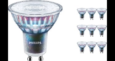 Voordeelpak 10x Philips MASTER LED Spot ExpertColor GU10 PAR16 5.5W 375lm 36D - 930 Warm Wit | Beste Kleurweergave - Dimbaar - Vervangt 50W