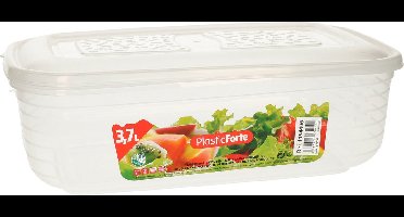 PlasticForte Vershoudbakje - vriezer en magnetron - 3,7L - kunststof - mealprep
