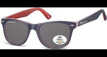 Montana Zonnebril Havana Unisex Vierkant Blauw/rood (mp10)