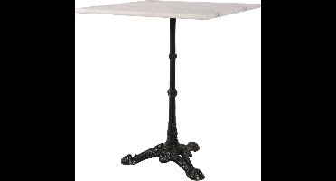 Terrastafel vierkant met wit marmeren blad 60x60cm