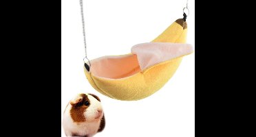 *** Hamster Hangmat Banaan - Schommel voor Hamsters/Kleine Knaagdieren - Hamster Speelgoed - Muis Speelgoed - van Heble® ***