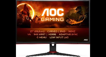 AOC C27G2E - Full HD Curved Gaming Monitor - 165hz - 27 inch
