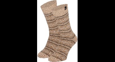 Apollo - Huissokken Heren - Natural Wol- Fashion - Beige - Maat 43/46- Wollen sokken heren
