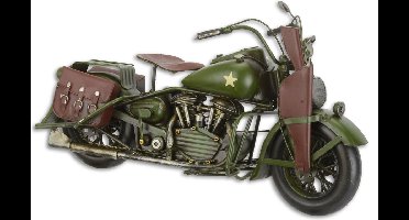 EEN BLIKKEN MODEL VAN EEN MILITAIRE MOTORFIETS