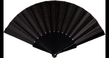 Waaier - Zwart - Verkleedaccessoire - Spaans - Festival - Een Stuk