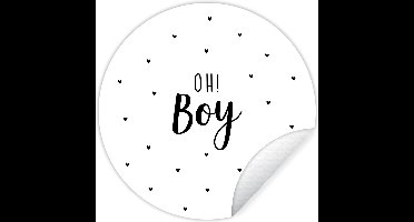 Behangsticker kids - Wanddecoratie - Quotes - Kind - Jongens - Oh! Boy - Spreuken - 30x30 cm - Decoratie voor kinderkamers - Muurdecoratie jongenskamer