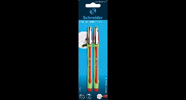 Schneider fineliner - Xpress - 0.8mm - rood - 2 stuks op blister - S-79002