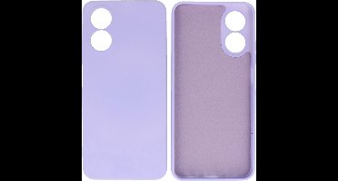 Premium Kwaliteit 2mm Siliconen Back Cover met zachte microvezelvoering - Geschikt voor OPPO A17 - Lila (Violet)