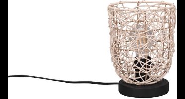 Reality - LED Tafellamp - Tafelverlichting - E27 Fitting - Rond - Bruin - Hout