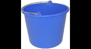 Betra Huishoud emmer - blauw - kunststof - 12 liter - D29 x H35 cm