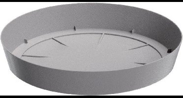 Prosperplast Opvangschaal/onderschaal voor bloempot/plantenpot - lichtgrijs - rond - Dia 27 cm
