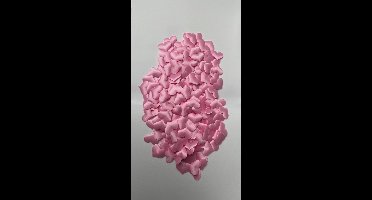 Hartjes Zijde Roze 200 stuks ( 2 x 2,5 cm )