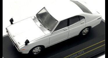 Nissan Violet Deluxe 1973 Wit - Model 1/43 - First:43