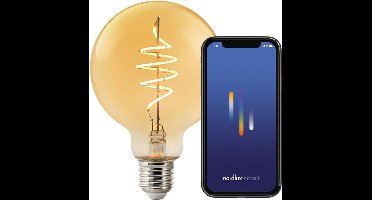 Nordlux G95-lichtbron-smart-filament-E27-gold-deco spiral-2200K